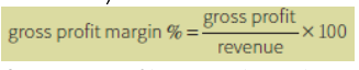 gross profit margin % equation